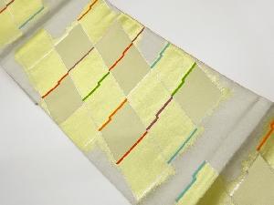 リサイクル　抽象模様織出し袋帯